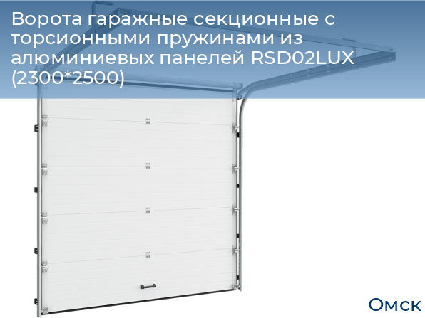 Ворота гаражные секционные с торсионными пружинами из алюминиевых панелей RSD02LUX (2300*2500), omsk.doorhan.ru