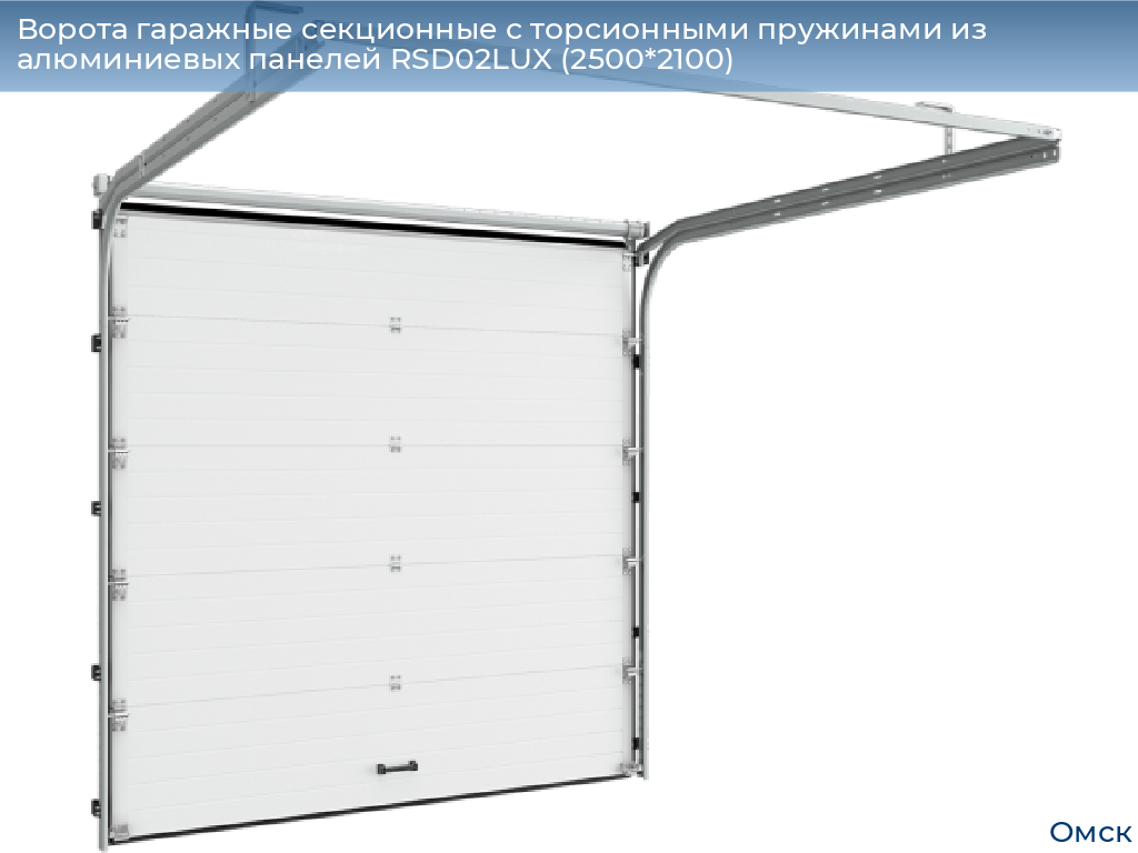 Ворота гаражные секционные с торсионными пружинами из алюминиевых панелей RSD02LUX (2500*2100), omsk.doorhan.ru