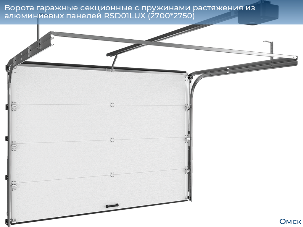 Ворота гаражные секционные с пружинами растяжения из алюминиевых панелей RSD01LUX (2700*2750), omsk.doorhan.ru