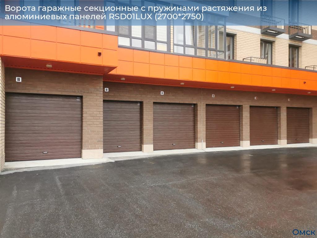 Ворота гаражные секционные с пружинами растяжения из алюминиевых панелей RSD01LUX (2700*2750), omsk.doorhan.ru