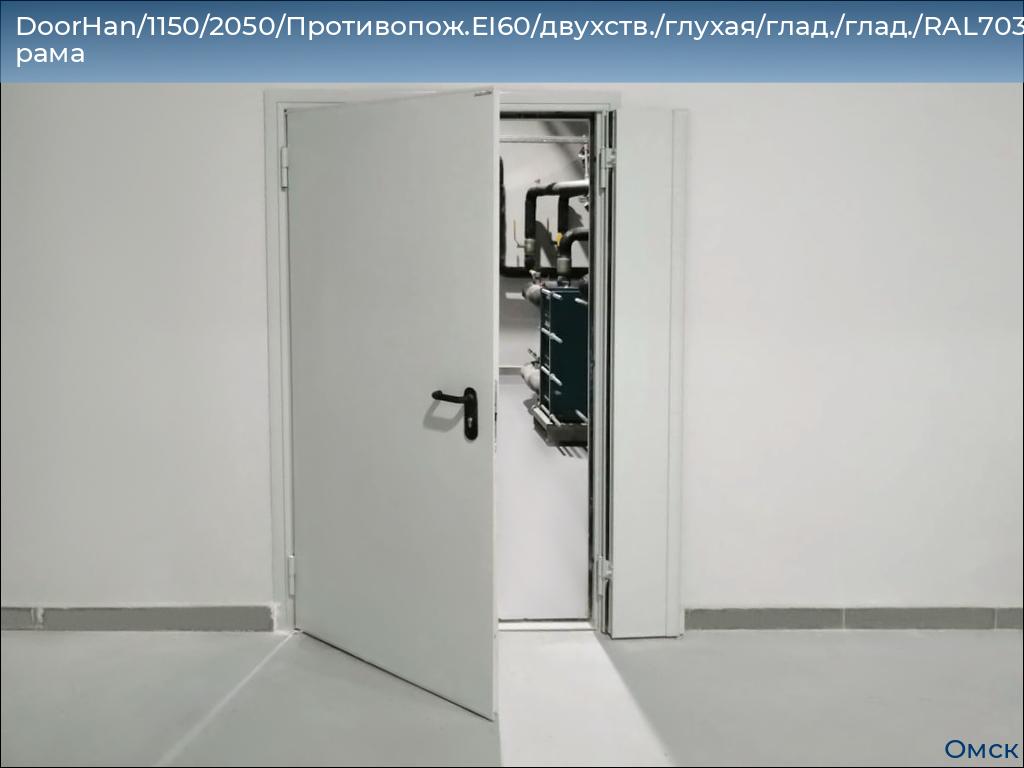 DoorHan/1150/2050/Противопож.EI60/двухств./глухая/глад./глад./RAL7035/лев./угл. рама, omsk.doorhan.ru